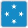 Micronesia Bandera sin Fondo